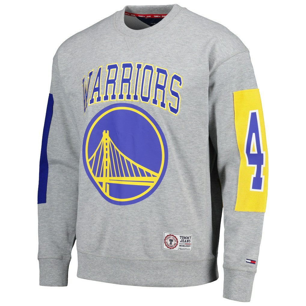 Golden State Warriors Tommy Jeans Hayes Crew Neck Pullover Sweatshirt sale - Heather Gray shop