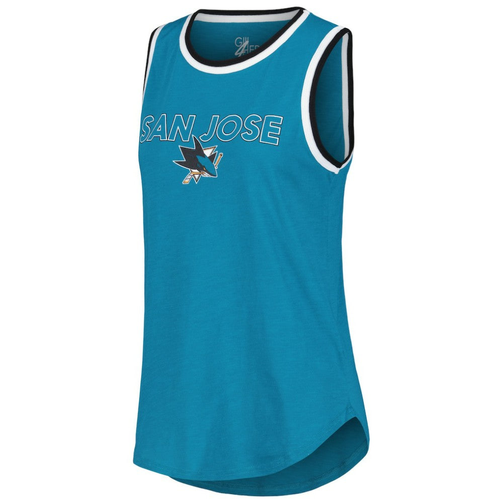 San Jose Sharks G-III 4Her by Carl Banks Women's Strategy Tank Top Teal