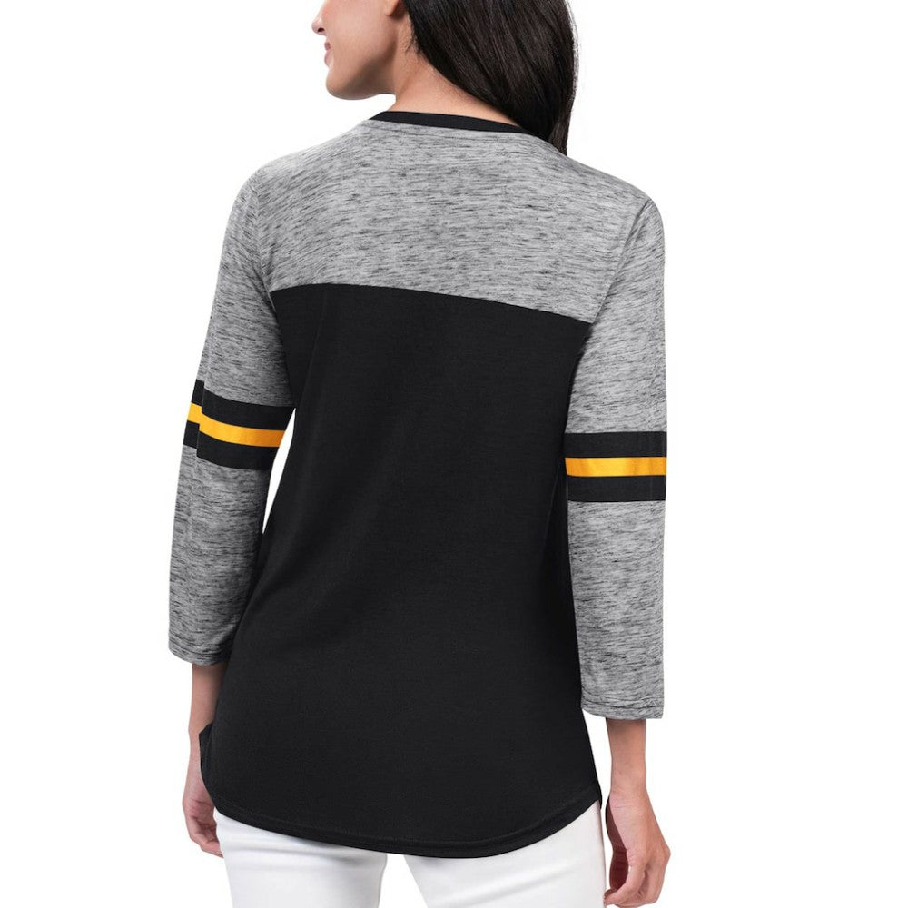 Boston Bruins G-III 4Her by Carl Banks Women's Play The Game 3/4-Sleeve T-Shirt Black