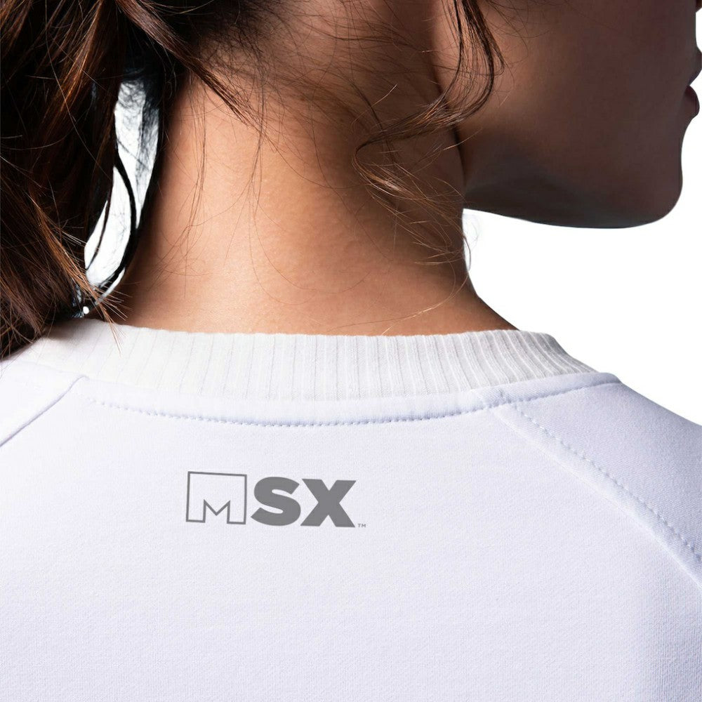 New Jersey Devils MSX by Michael Strahan Women's Millie Raglan Pullover Sweatshirt White