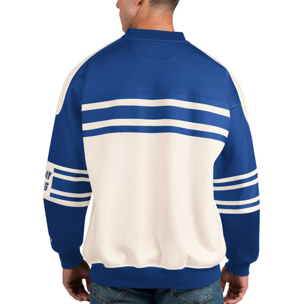 Tampa Bay Lightning Starter Defense Fleece Crewneck Pullover Sweatshirt White