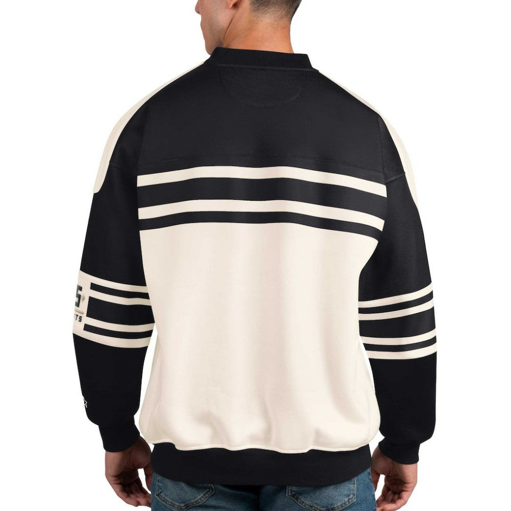Vegas Golden Knights Starter Defense Fleece Crewneck Pullover Sweatshirt White