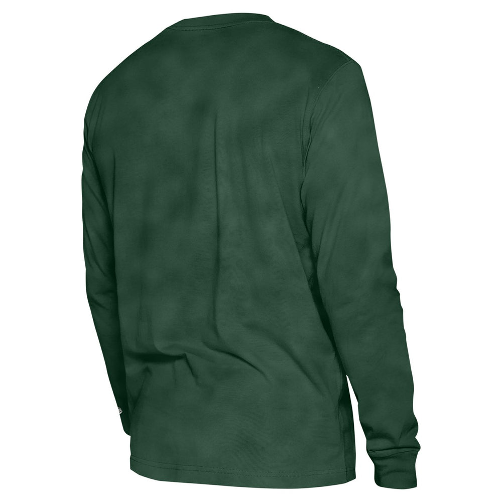 Milwaukee Bucks Unisex Oversized Essentials Enzyme Wash Long Sleeve T-Shirt - Hunter Green | New Era online