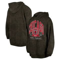Chicago Bulls Unisex Oversized Essentials Pigment Wash Fleece Pullover Hoodie - Charcoal | New Era for sale
