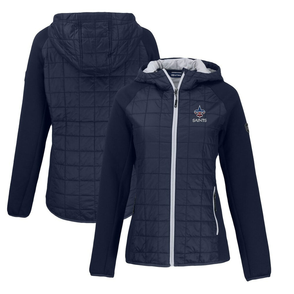 New Orleans Saints Cutter & Buck Women's Americana Rainier Primaloft Eco Full-Zip Hybrid Jacket - Navy sale
