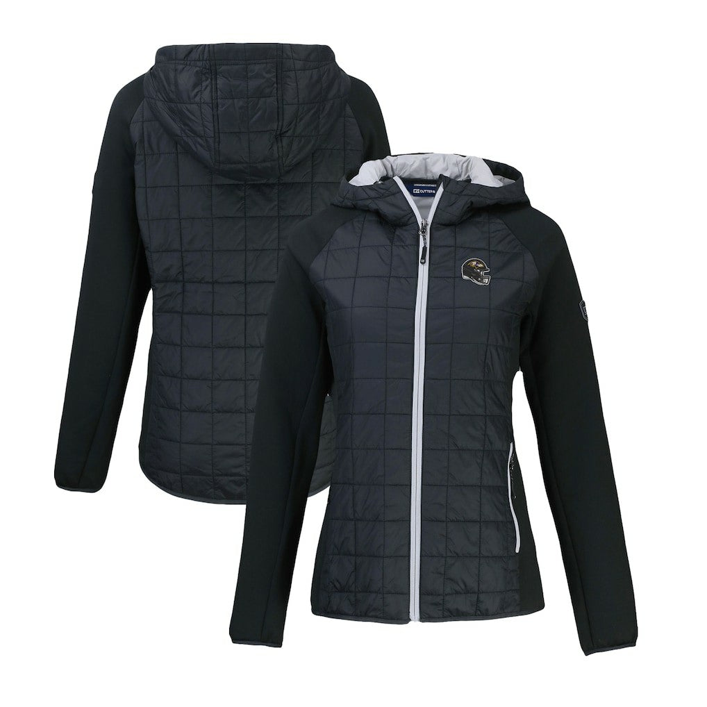 Baltimore Ravens Cutter & Buck Women's Helmet Logo Rainier Primaloft Eco Full-Zip Hybrid Jacket - Black outlet