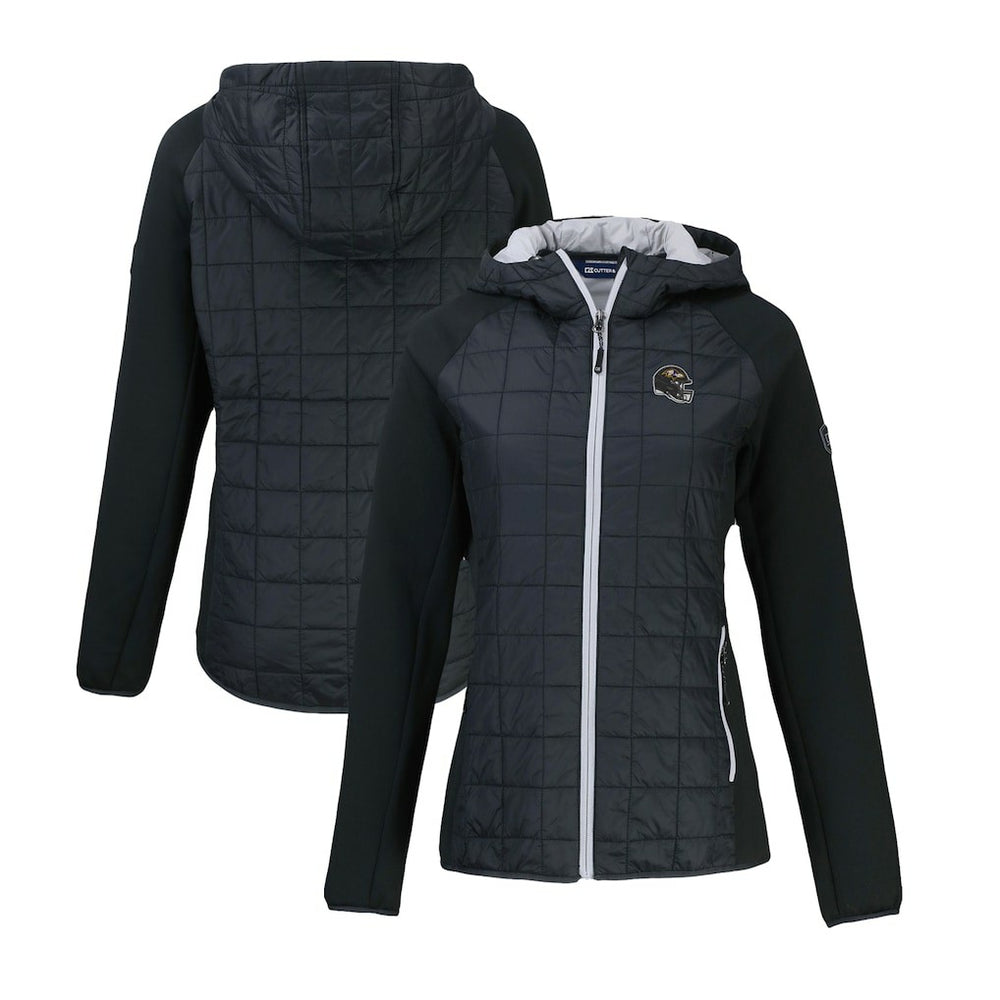 Baltimore Ravens Cutter & Buck Women's Helmet Logo Rainier Primaloft Eco Full-Zip Hybrid Jacket - Black outlet
