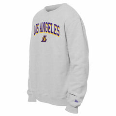 Los Angeles Lakers Chenille Cross Over Pullover Sweatshirt - Gray | New Era online