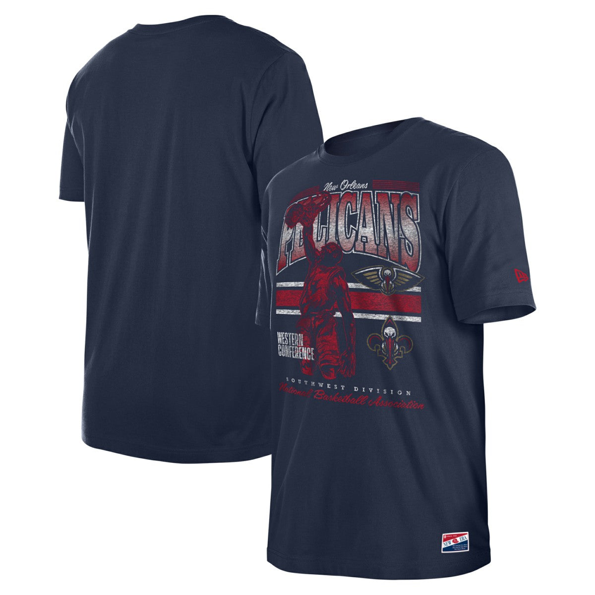 New Orleans Pelicans Enzyme Wash Oversized T-Shirt - Navy | New Era sale