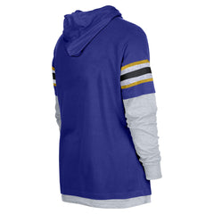 Los Angeles Lakers Layered Long Sleeve Hoodie T-Shirt - Purple | New Era on sale