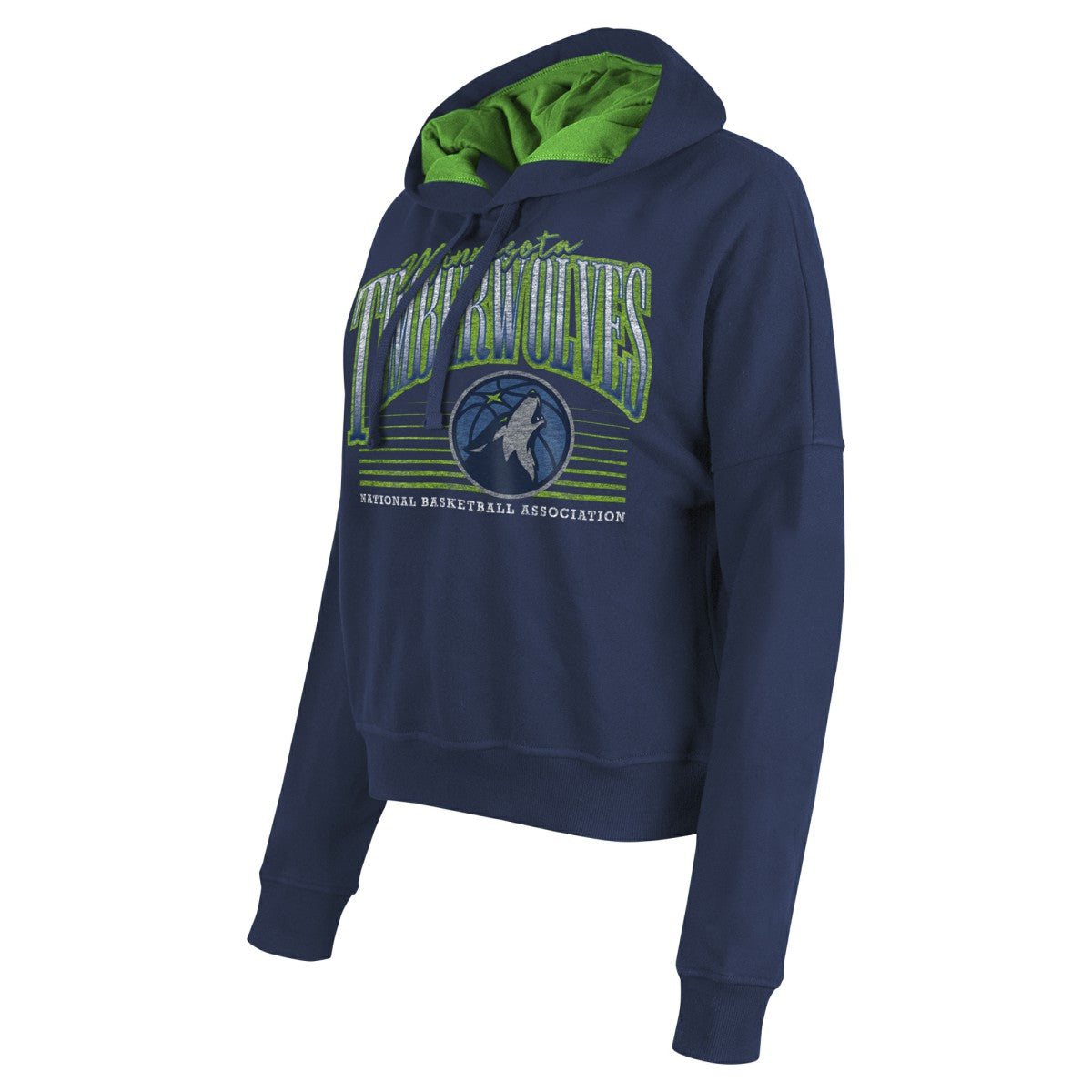 Minnesota Timberwolves Women's Boxy Pullover Hoodie - Navy | New Era discount