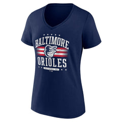 Baltimore Orioles Women's Americana Team V-Neck T-Shirt - Navy