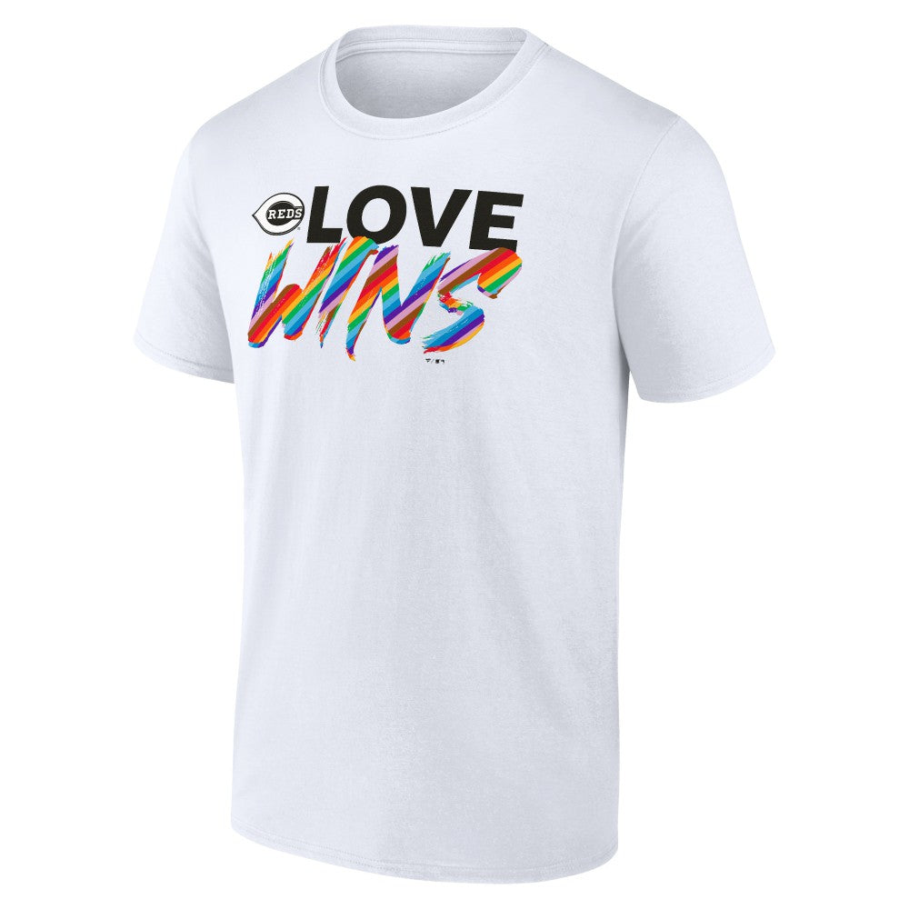 Cincinnati Reds Love Wins T-Shirt - White