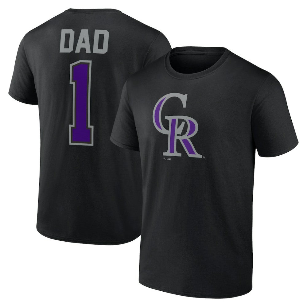Colorado Rockies Father's Day #1 Dad T-Shirt - Black