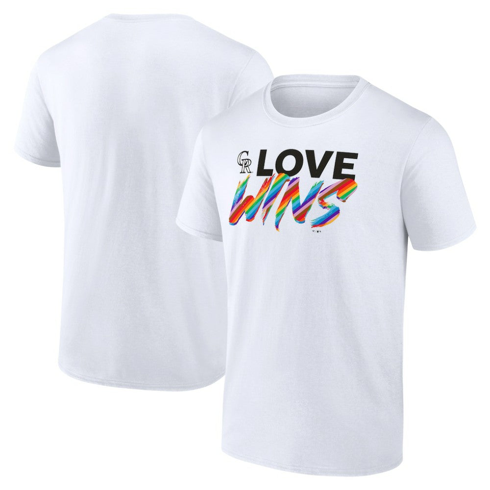 Colorado Rockies Love Wins T-Shirt - White