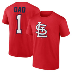 St. Louis Cardinals Father's Day #1 Dad T-Shirt - Red