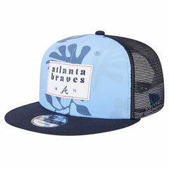 Atlanta Braves Bikini Bottom Trucker 9FIFTY Snapback Hat - Navy | New Era