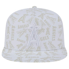 Los Angeles Angels Logo Dunes A-Frame Trucker 9FIFTY Snapback Hat - White | New Era