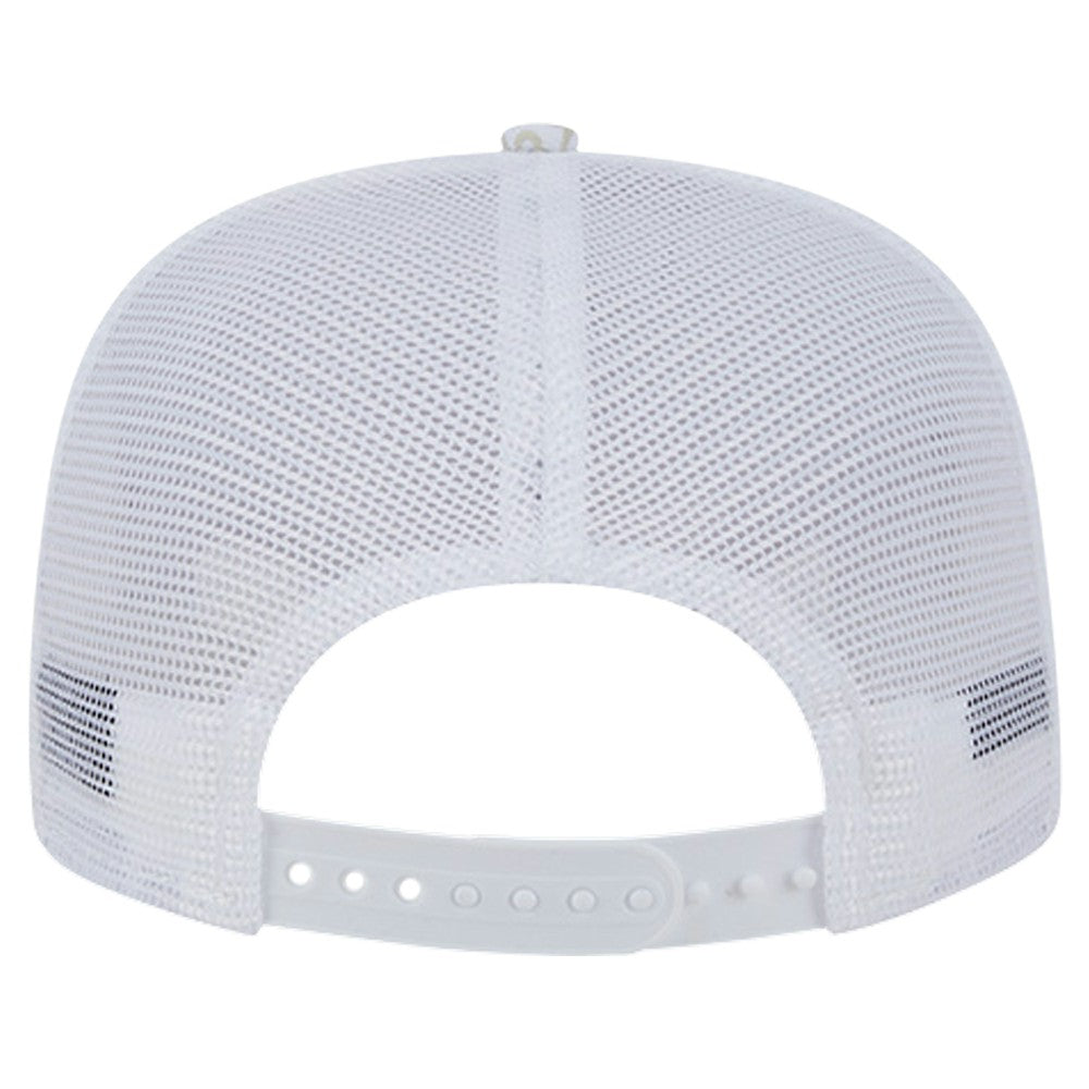 Los Angeles Angels Logo Dunes A-Frame Trucker 9FIFTY Snapback Hat - White | New Era