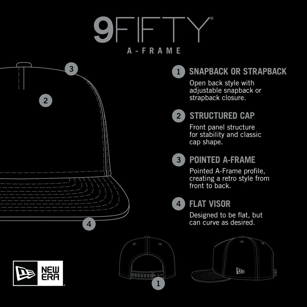 Los Angeles Angels Logo Dunes A-Frame Trucker 9FIFTY Snapback Hat - White | New Era