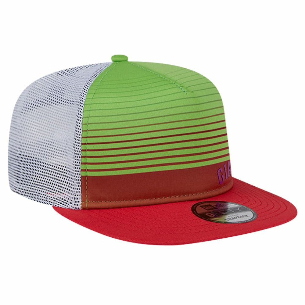San Francisco Giants Neon Horizon A-Frame Trucker 9FIFTY Snapback Hat - Red | New Era