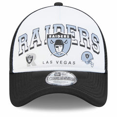Las Vegas Raiders New Era Retro Wordmark A-Frame 9FORTY Adjustable Hat - White/Black outlet