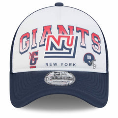 New York Giants New Era Retro Wordmark A-Frame 9FORTY Adjustable Hat - White/Royal discount