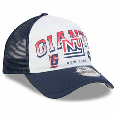 New York Giants New Era Retro Wordmark A-Frame 9FORTY Adjustable Hat - White/Royal discount