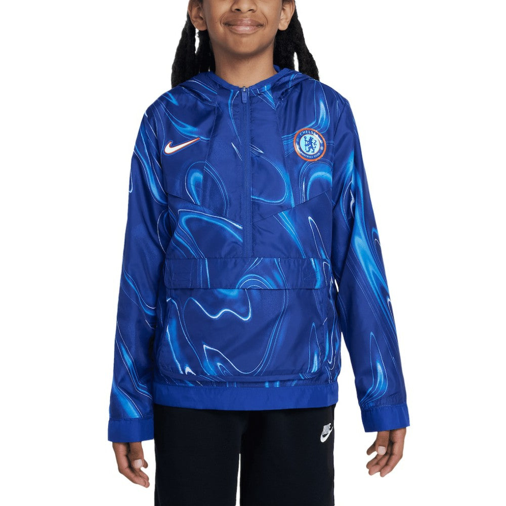 Chelsea Youth Amplify Anorak Half-Zip Hoodie Jacket - Blue | Nike cheap