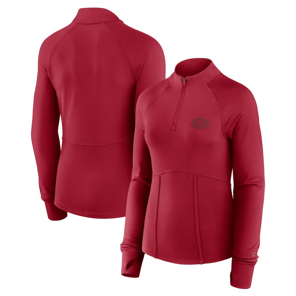 San Francisco 49ers Women's Elements Quarter-Zip Jacket - Scarlet sale