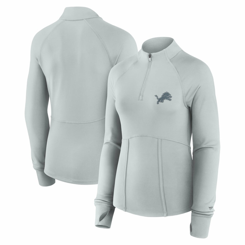 Detroit Lions Women's Elements Raglan Quarter-Zip Jacket - Gray online