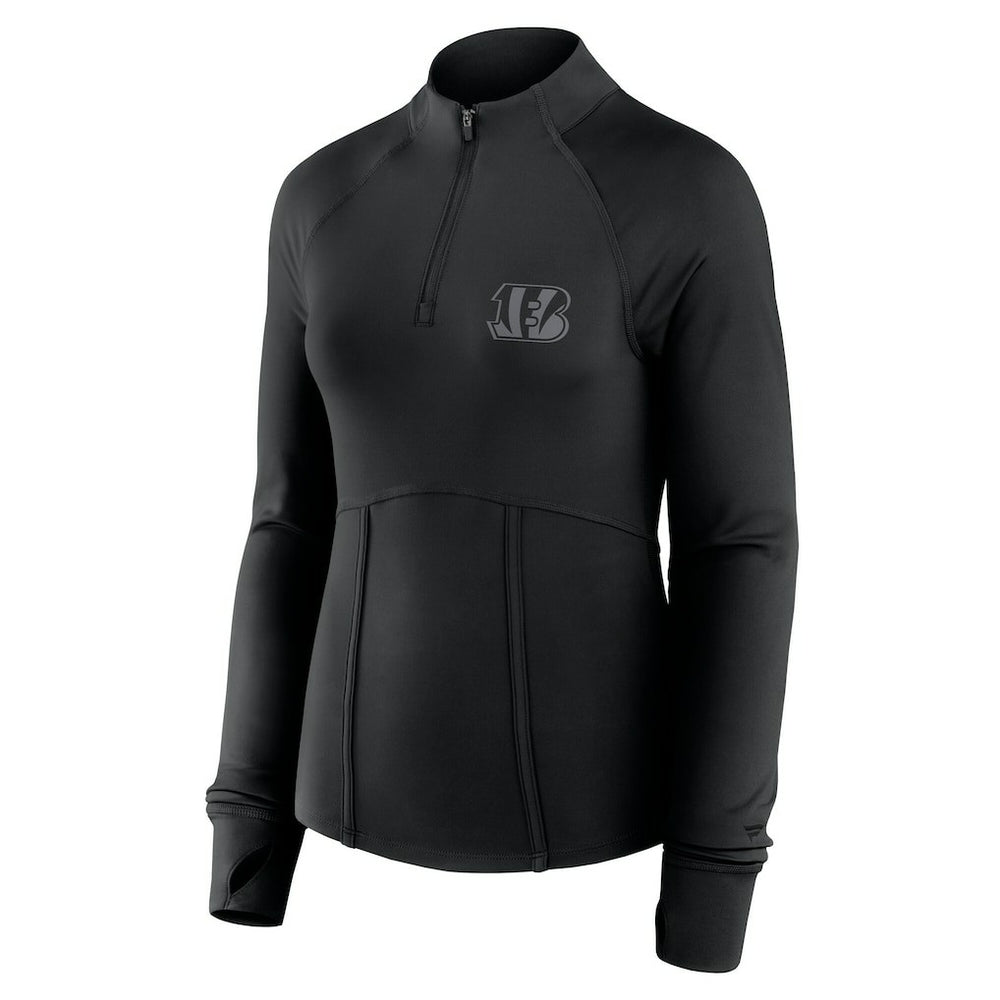 Cincinnati Bengals Women's Elements Raglan Quarter-Zip Jacket - Black outlet