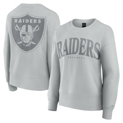 Las Vegas Raiders Women's Elements Pullover Sweatshirt - Gray discount