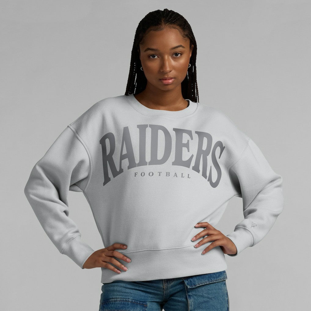 Las Vegas Raiders Women's Elements Pullover Sweatshirt - Gray discount