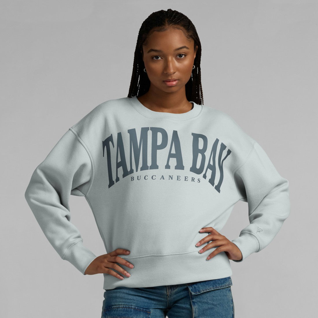 Tampa Bay Buccaneers Women's Elements Pullover Sweatshirt - Gray online