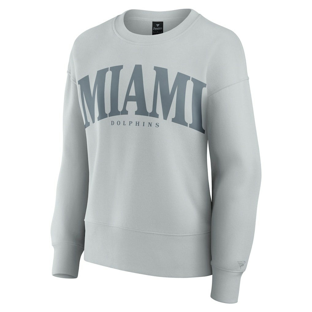 Miami Dolphins Women's Elements Pullover Sweatshirt - Gray outlet