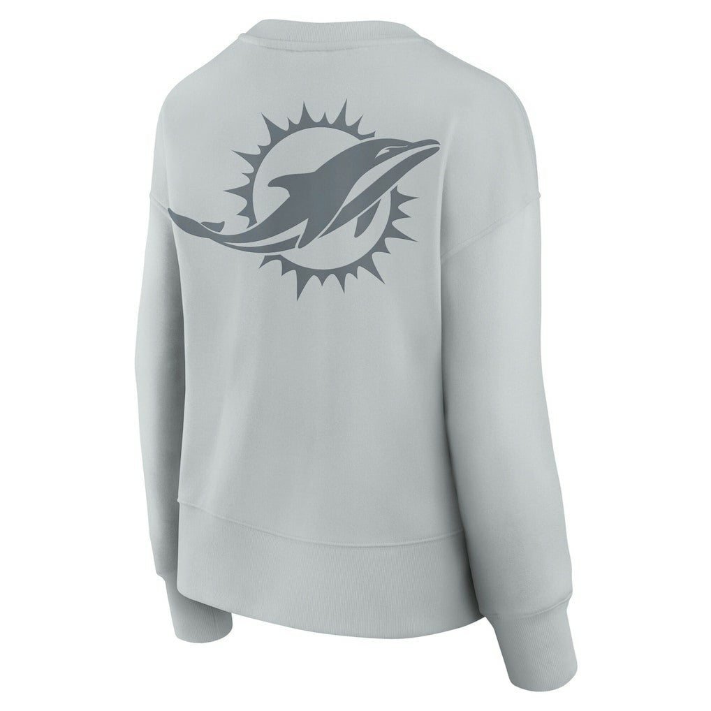 Miami Dolphins Women's Elements Pullover Sweatshirt - Gray outlet