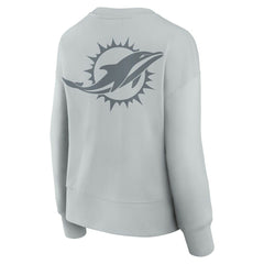 Miami Dolphins Women's Elements Pullover Sweatshirt - Gray outlet