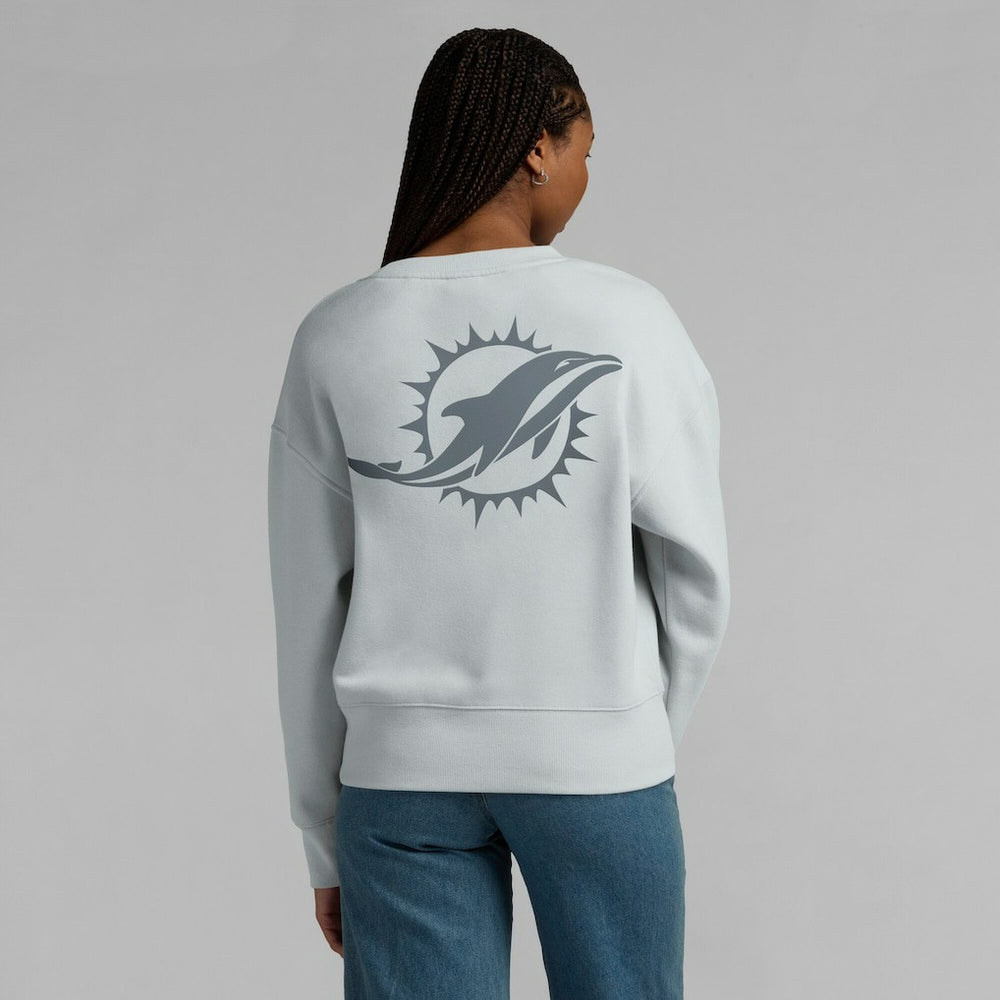Miami Dolphins Women's Elements Pullover Sweatshirt - Gray outlet