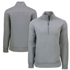 Chicago Cubs Cutter & Buck Cooperstown Collection Roam Eco Recycled Quarter-Zip Pullover - Gray