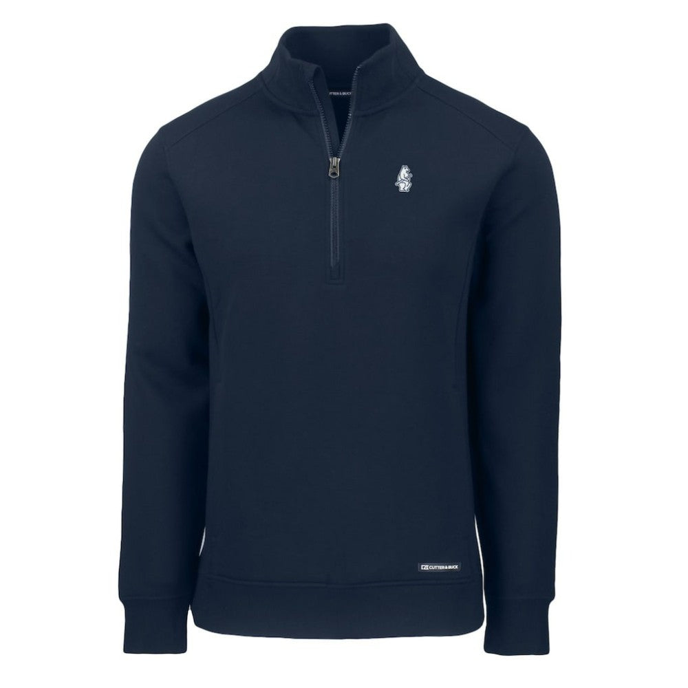 Chicago Cubs Cutter & Buck Cooperstown Collection Roam Eco Recycled Quarter-Zip Pullover - Navy