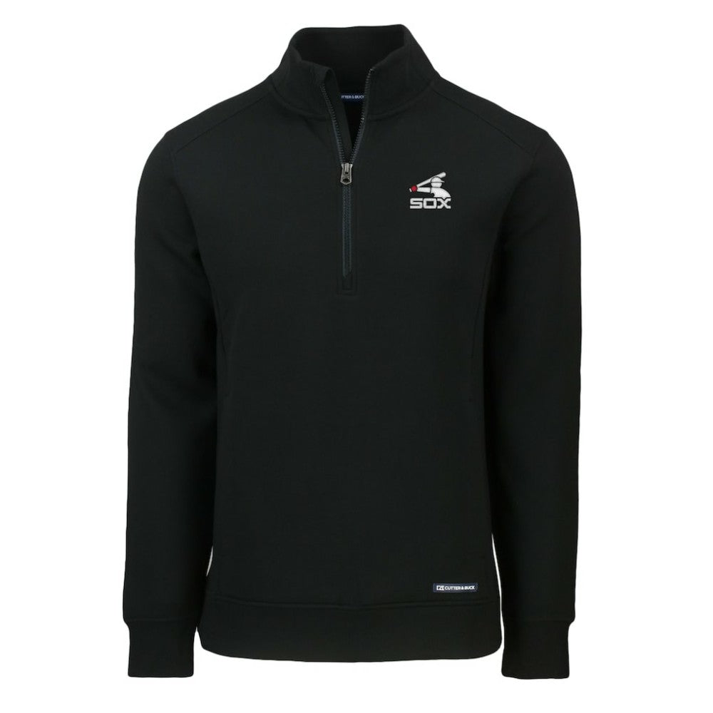 Chicago White Sox Cutter & Buck Cooperstown Collection Roam Eco Recycled Quarter-Zip Pullover - Black