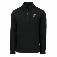 Cincinnati Reds Cutter & Buck Cooperstown Collection Roam Eco Recycled Quarter-Zip Pullover - Black