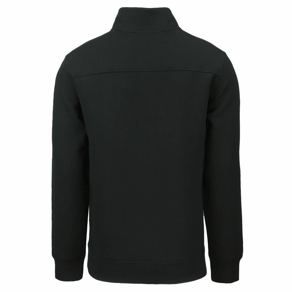 Cincinnati Reds Cutter & Buck Cooperstown Collection Roam Eco Recycled Quarter-Zip Pullover - Black
