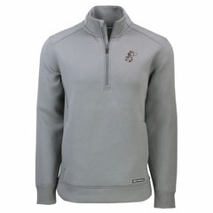 Cincinnati Reds Cutter & Buck Cooperstown Collection Roam Eco Recycled Quarter-Zip Pullover - Gray