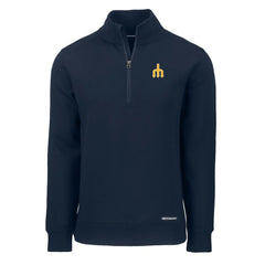 Seattle Mariners Cutter & Buck Cooperstown Collection Roam Eco Recycled Quarter-Zip Pullover - Navy
