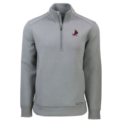 St. Louis Cardinals Cutter & Buck Cooperstown Collection Roam Eco Recycled Quarter-Zip Pullover - Gray