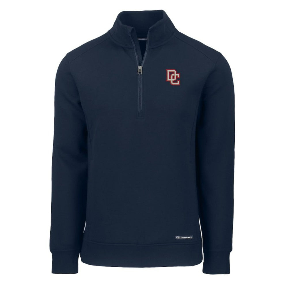 Washington Nationals Cutter & Buck Cooperstown Collection Roam Eco Recycled Quarter-Zip Pullover - Navy