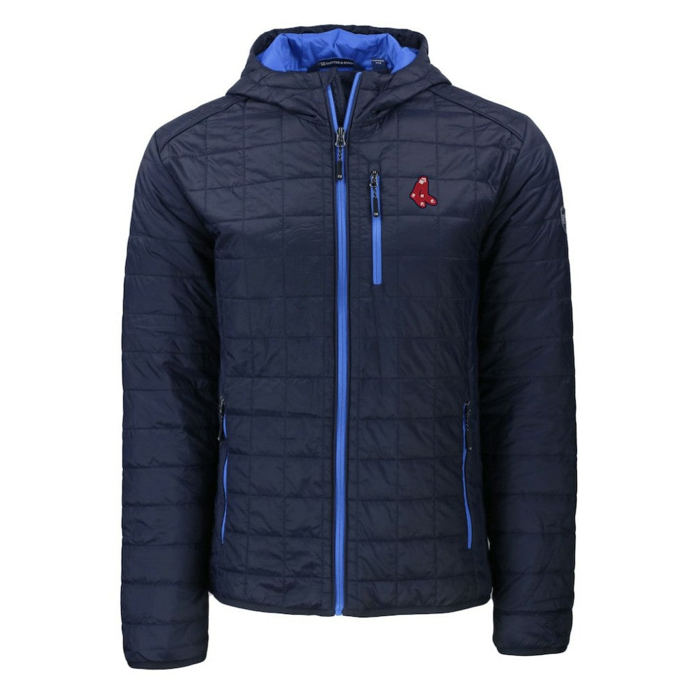 Boston Red Sox Cutter & Buck Cooperstown Collection Rainier Primaloft Eco Full-Zip Hooded Jacket - Navy