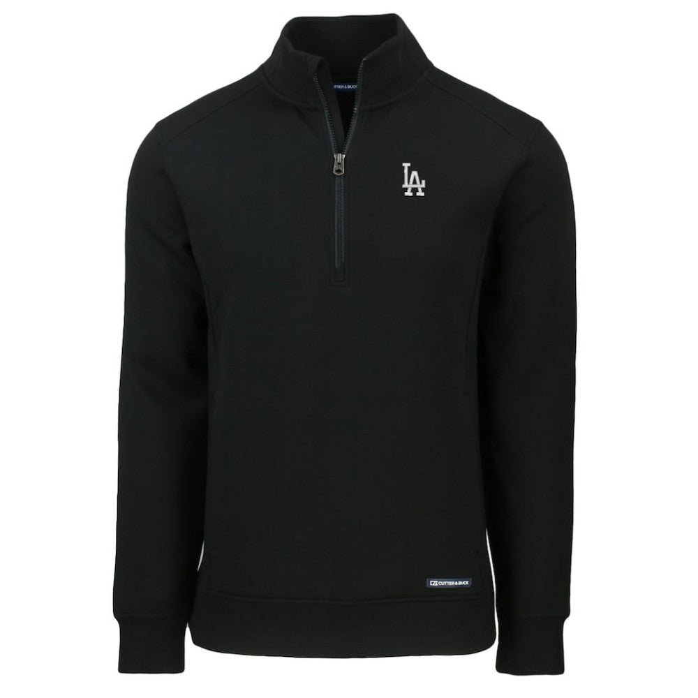 Los Angeles Dodgers Cutter & Buck Roam Eco Recycled Quarter-Zip Pullover - Black